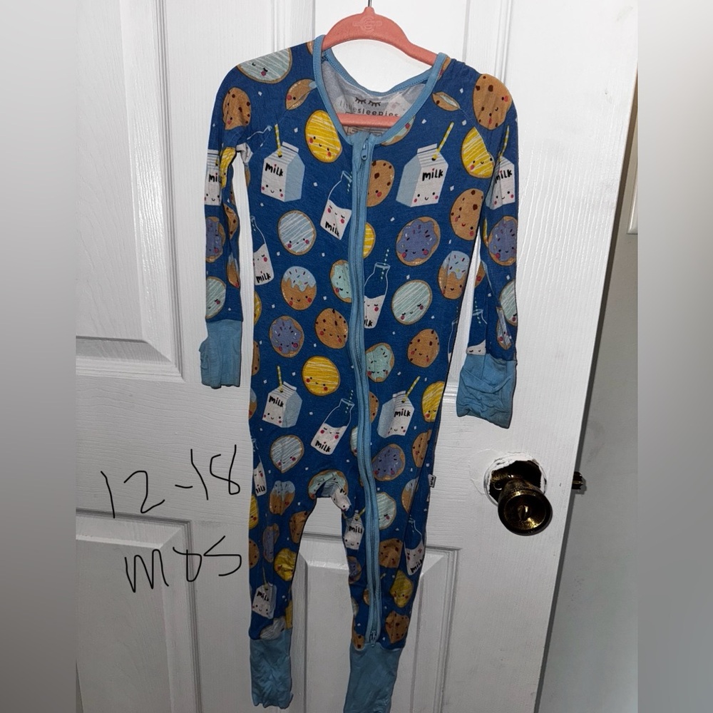 Little Sleepies Blue Cookies and Milk Zippy